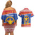 Personalized The Philippines Christmas Couples Matching Off Shoulder Short Dress and Hawaiian Shirt Pilipinas Parol - Maligayang Pasko!