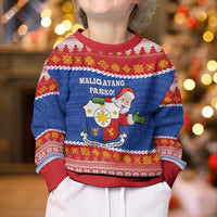 Personalized The Philippines Christmas Kid Ugly Christmas Sweater Pilipinas Parol - Maligayang Pasko! LT14 - Polynesian Pride