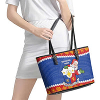 The Philippines Christmas Leather Tote Bag Pilipinas Parol - Maligayang Pasko! LT14 - Polynesian Pride
