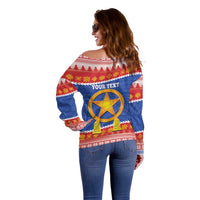 Personalized The Philippines Christmas Off Shoulder Sweater Pilipinas Parol - Maligayang Pasko! LT14 - Polynesian Pride