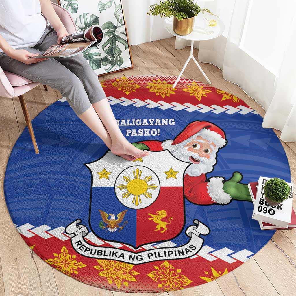 The Philippines Christmas Round Carpet Pilipinas Parol - Maligayang Pasko! LT14 - Polynesian Pride