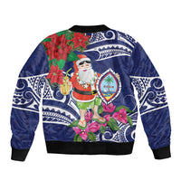 Guam Christmas Bomber Jacket Poinsettia With Bougainvillea - Felis Pasgua! LT14 - Polynesian Pride