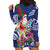 Guam Christmas Hoodie Dress Poinsettia With Bougainvillea - Felis Pasgua!