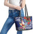 Guam Christmas Leather Tote Bag Poinsettia With Bougainvillea - Felis Pasgua!