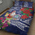 Guam Christmas Quilt Bed Set Poinsettia With Bougainvillea - Felis Pasgua!