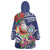 Guam Christmas Wearable Blanket Hoodie Poinsettia With Bougainvillea - Felis Pasgua!