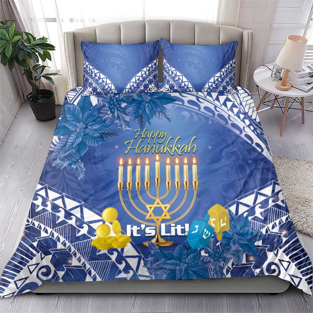 Hanukkah Jewish Festival Bedding Set It's Lit - Polynesian Pattern LT14 - Polynesian Pride