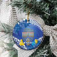 Hanukkah Jewish Festival Ceramic Ornament It's Lit - Polynesian Pattern LT14 - Polynesian Pride