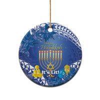 Hanukkah Jewish Festival Ceramic Ornament It's Lit - Polynesian Pattern LT14 - Polynesian Pride
