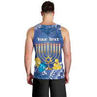 Personalised Hanukkah Jewish Festival Men Tank Top It's Lit - Polynesian Pattern LT14 - Polynesian Pride