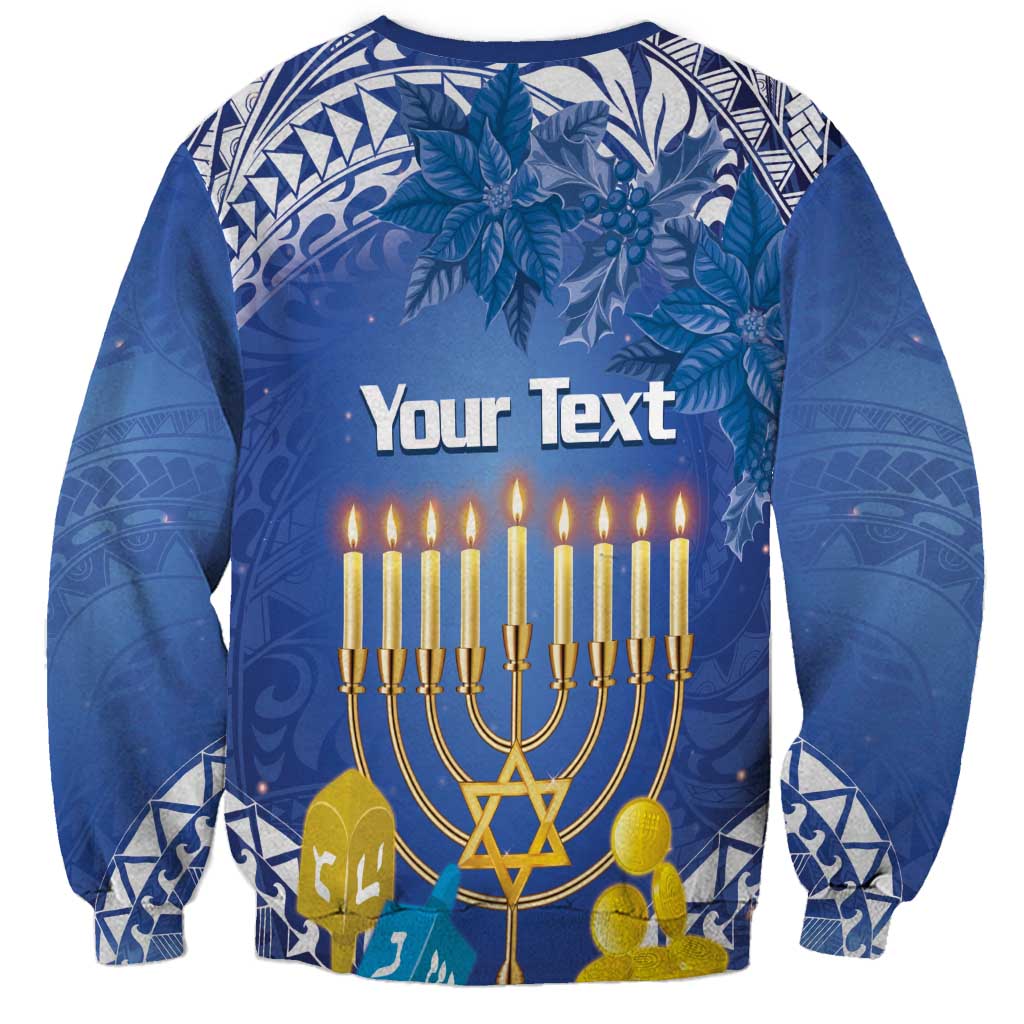 Personalised Hanukkah Jewish Festival Sweatshirt It's Lit - Polynesian Pattern LT14 - Polynesian Pride