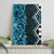 Turquoise Aotearoa Canvas Wall Art Taniko Motifs With Paua Shell Kowhaiwhai