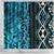 Turquoise Aotearoa Shower Curtain Taniko Motifs With Paua Shell Kowhaiwhai