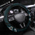 Turquoise Aotearoa Steering Wheel Cover Taniko Motifs With Paua Shell Kowhaiwhai