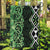 Green Aotearoa Garden Flag Taniko Motifs With Paua Shell Kowhaiwhai