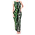 Green Aotearoa Tank Maxi Dress Taniko Motifs With Paua Shell Kowhaiwhai