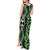 Green Aotearoa Tank Maxi Dress Taniko Motifs With Paua Shell Kowhaiwhai