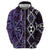 Purple Aotearoa Hoodie Taniko Motifs With Paua Shell Kowhaiwhai