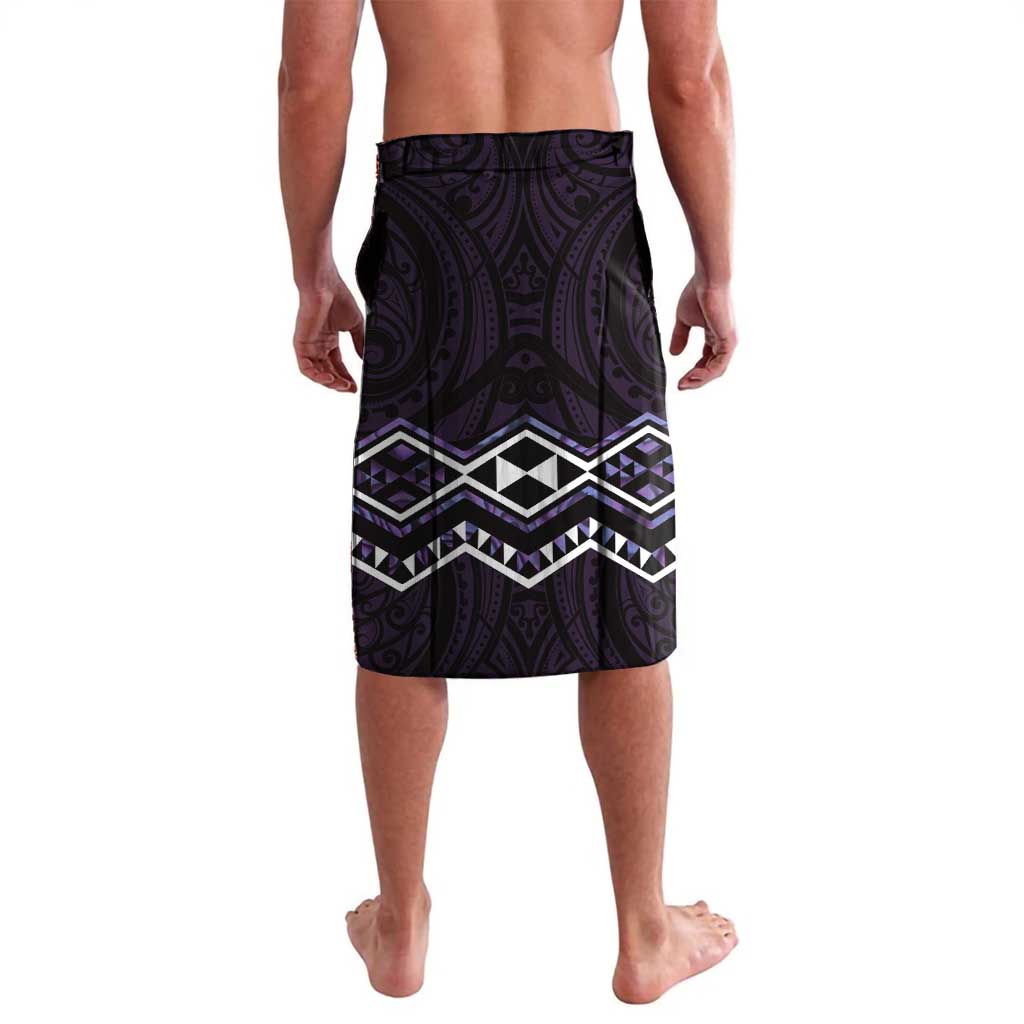 Purple Aotearoa Lavalava Taniko Motifs With Paua Shell Kowhaiwhai LT14 - Polynesian Pride