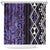 Purple Aotearoa Shower Curtain Taniko Motifs With Paua Shell Kowhaiwhai