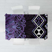 Purple Aotearoa Tablecloth Taniko Motifs With Paua Shell Kowhaiwhai LT14 Purple - Polynesian Pride