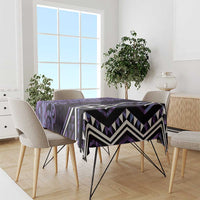 Purple Aotearoa Tablecloth Taniko Motifs With Paua Shell Kowhaiwhai LT14 - Polynesian Pride