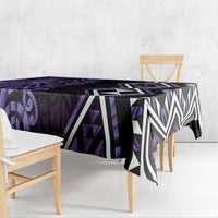 Purple Aotearoa Tablecloth Taniko Motifs With Paua Shell Kowhaiwhai LT14 - Polynesian Pride