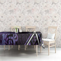 Purple Aotearoa Tablecloth Taniko Motifs With Paua Shell Kowhaiwhai LT14 - Polynesian Pride