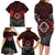 Aotearoa Kiwi Taniko Family Matching Long Sleeve Bodycon Dress and Hawaiian Shirt Silver Fern With Maori Koru Pattern