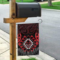 Aotearoa Kiwi Taniko Garden Flag Silver Fern With Maori Koru Pattern LT14 - Polynesian Pride