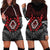 Aotearoa Kiwi Taniko Hoodie Dress Silver Fern With Maori Koru Pattern