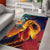 Hawaii Kilauea Big Islands Area Rug Pele Goddess With Tropical Flowers