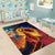 Hawaii Kilauea Big Islands Area Rug Pele Goddess With Tropical Flowers