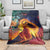 Hawaii Kilauea Big Islands Blanket Pele Goddess With Tropical Flowers