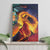 Hawaii Kilauea Big Islands Canvas Wall Art Pele Goddess With Tropical Flowers