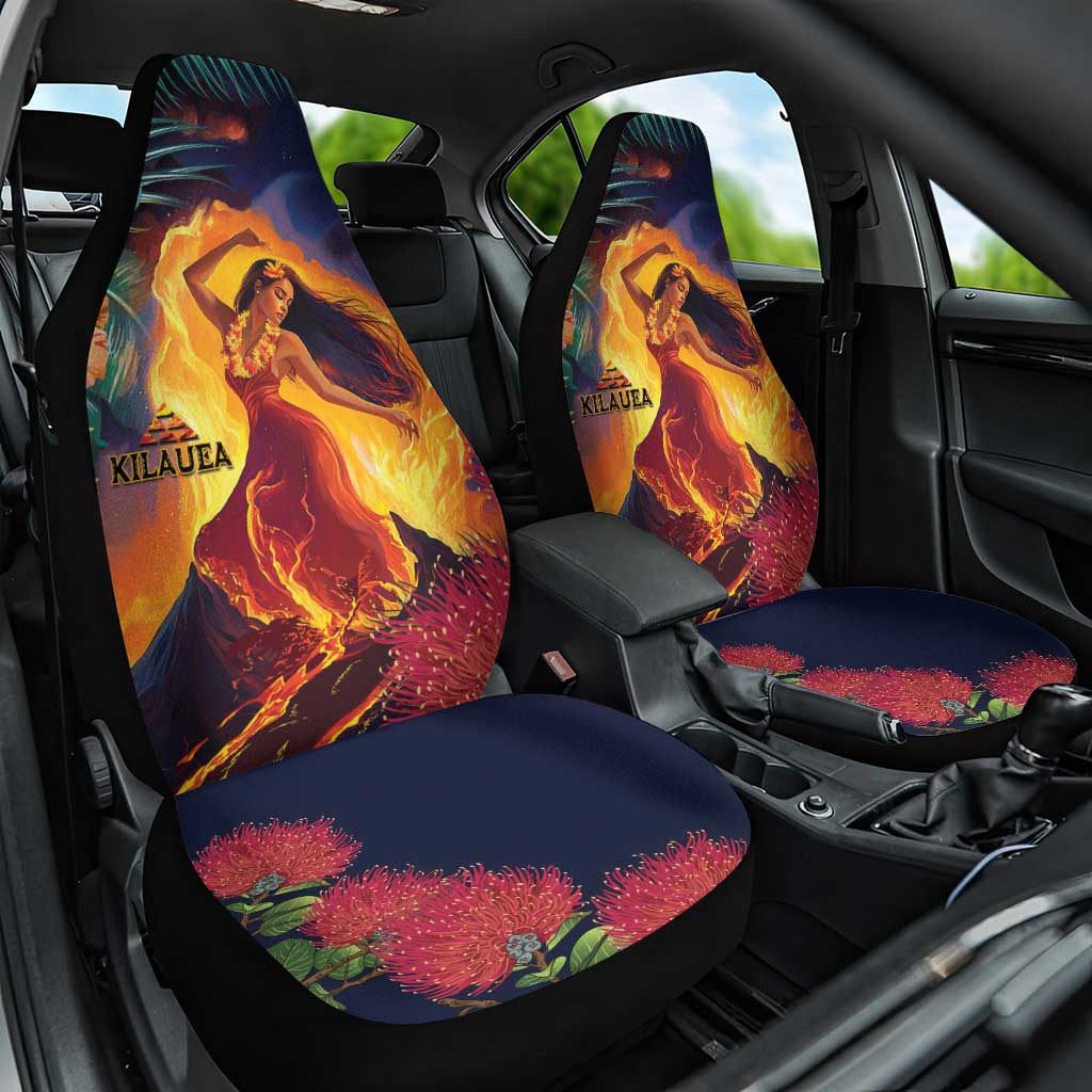 Hawaii Kilauea Big Islands Car Seat Cover Pele Goddess With Tropical Flowers LT14 One Size Art - Polynesian Pride