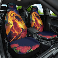 Hawaii Kilauea Big Islands Car Seat Cover Pele Goddess With Tropical Flowers LT14 One Size Art - Polynesian Pride