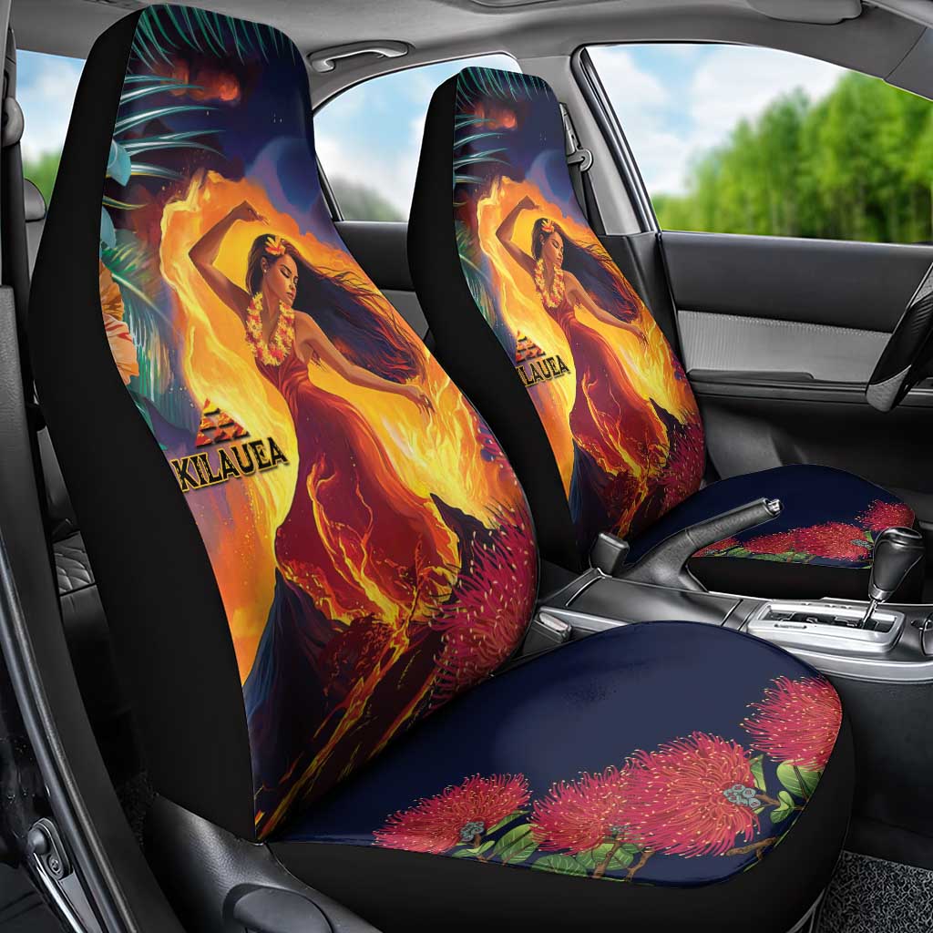 Hawaii Kilauea Big Islands Car Seat Cover Pele Goddess With Tropical Flowers LT14 - Polynesian Pride