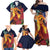 Hawaii Kilauea Big Islands Family Matching Off Shoulder Maxi Dress and Hawaiian Shirt Pele Goddess With Tropical Flowers