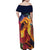 Hawaii Kilauea Big Islands Family Matching Off Shoulder Maxi Dress and Hawaiian Shirt Pele Goddess With Tropical Flowers