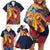 Hawaii Kilauea Big Islands Family Matching Off Shoulder Short Dress and Hawaiian Shirt Pele Goddess With Tropical Flowers