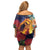 Hawaii Kilauea Big Islands Family Matching Off Shoulder Short Dress and Hawaiian Shirt Pele Goddess With Tropical Flowers