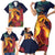 Hawaii Kilauea Big Islands Family Matching Short Sleeve Bodycon Dress and Hawaiian Shirt Pele Goddess With Tropical Flowers