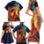 Hawaii Kilauea Big Islands Family Matching Short Sleeve Bodycon Dress and Hawaiian Shirt Pele Goddess With Tropical Flowers