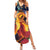 Hawaii Kilauea Big Islands Family Matching Summer Maxi Dress and Hawaiian Shirt Pele Goddess With Tropical Flowers