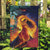 Hawaii Kilauea Big Islands Garden Flag Pele Goddess With Tropical Flowers