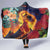 Hawaii Kilauea Big Islands Hooded Blanket Pele Goddess With Tropical Flowers