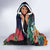 Hawaii Kilauea Big Islands Hooded Blanket Pele Goddess With Tropical Flowers