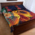 Hawaii Kilauea Big Islands Quilt Bed Set Pele Goddess With Tropical Flowers