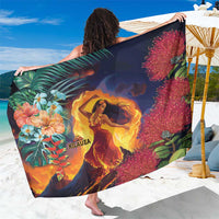 Hawaii Kilauea Big Islands Sarong Pele Goddess With Tropical Flowers LT14 One Size 44 x 66 inches Art - Polynesian Pride